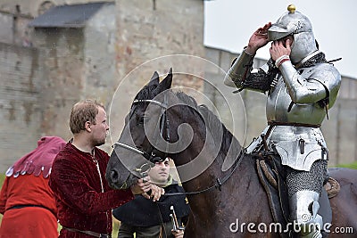 Festival of the medieval reconstruction Editorial Stock Photo