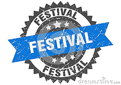 Festival stamp. festival grunge round sign. Vector Illustration