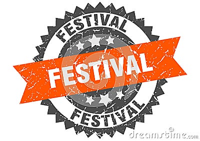 Festival stamp. festival grunge round sign. Vector Illustration