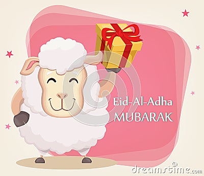 Festival of sacrifice Eid al-Adha. Traditional muslin holiday. G Vector Illustration