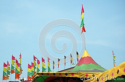 Festival Tent Tops Stock Photo