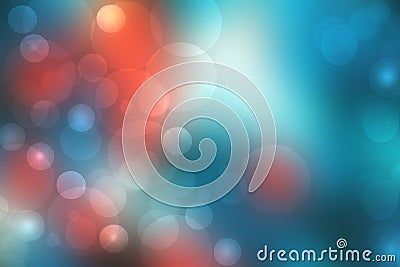 A festive abstract blue orange gradient background texture with glitter defocused sparkle bokeh circles. Card concept for Happy Stock Photo