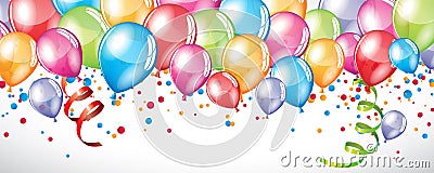 Festive Balloons background Vector Illustration
