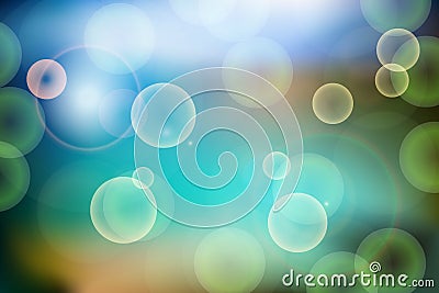 Festive bokeh lights abstract background Vector Illustration