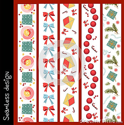 Festive border, template set. A large collection of congratulatory borders, ornaments, brushes. Abstract geometric dividers, Vector Illustration