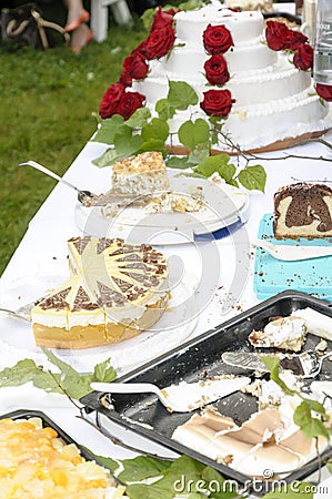 Festive cake plate Stock Photo