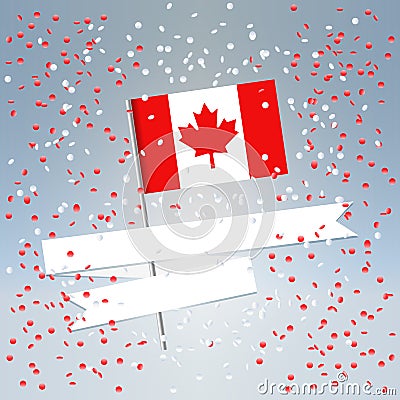 Festive Canada Day postcard Vector Illustration