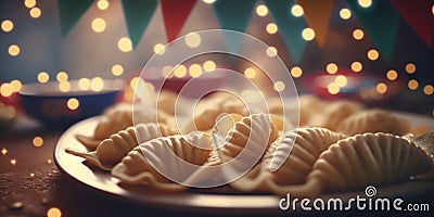 Celebrating New Year's with Mexican Empanadas Stock Photo