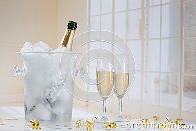 Festive champagne Stock Photo