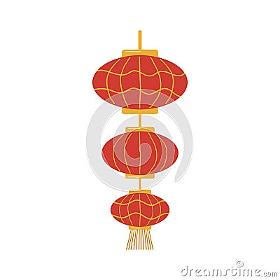 Festive Chinese lantern. Design a flyer, banner Vector Illustration