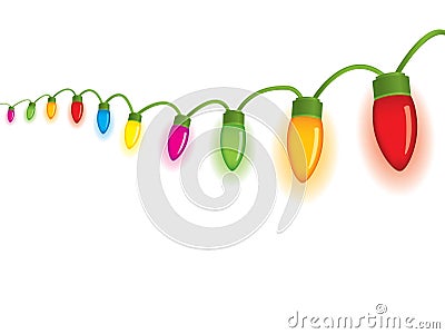 Festive christmas lights Vector Illustration