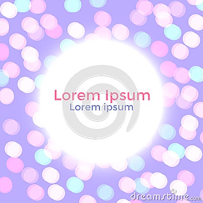 Festive colored circles, banner Vector Illustration