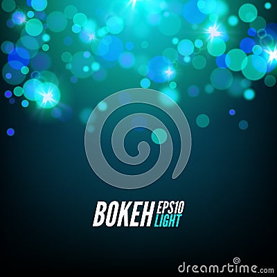 Festive Colorful bokeh background lights. Abstract Vector illustration Vector Illustration