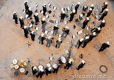 Festive concert at the St. Wolfgang town square Editorial Stock Photo