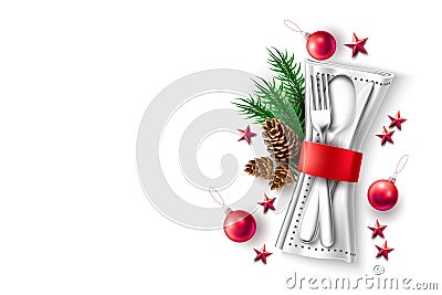 Vector christmas holiday restauran cafe menu 3d Vector Illustration