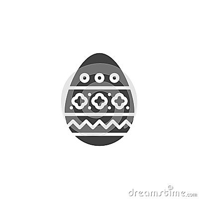 Festive Easter egg vector icon Vector Illustration
