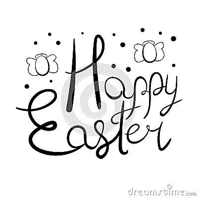 Festive Easter lettering Vector Illustration