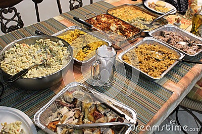 Festive Feast ready for a party! Stock Photo