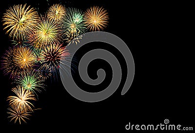 Festive fireworks display Stock Photo