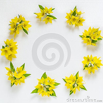 Festive flower arrangement on white background Stock Photo