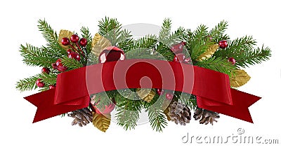 Festive garland christmas element Stock Photo