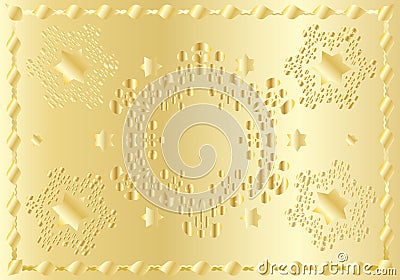 Festive gold oriental pattern decoration Judaica 2024 template vector Vector Illustration