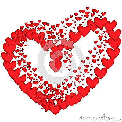 Heart from hearts red romance romantic romance romantic heart art artistic background beautiful Stock Photo