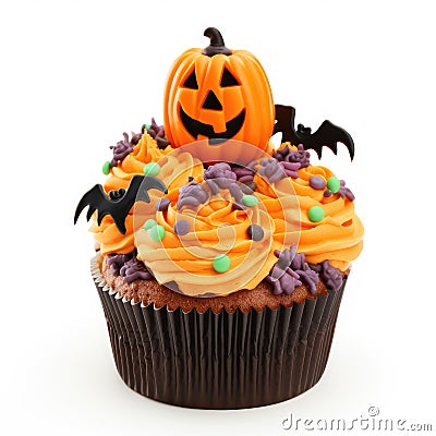 Festive Halloween cupcakes Stock Photo