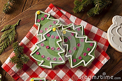 Festive Homemade Christmas Cookies Stock Photo