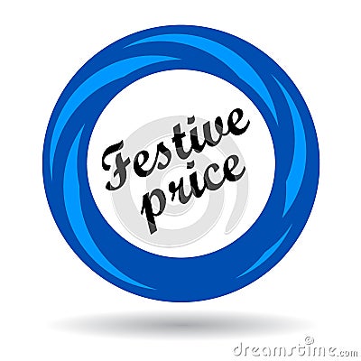 Festive price colorful icon Cartoon Illustration