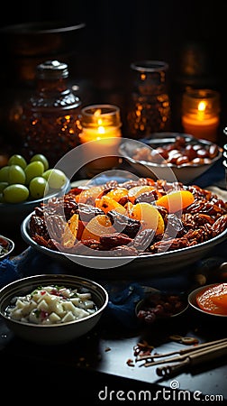 Ramadan iftar table Stock Photo