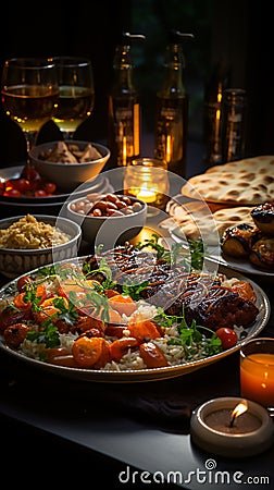 Ramadan iftar table Stock Photo