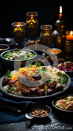 Ramadan iftar table Stock Photo