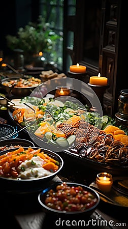 Ramadan iftar table Stock Photo