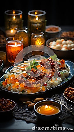 Ramadan iftar table Stock Photo