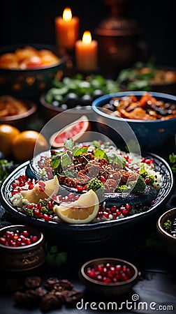 Ramadan iftar table Stock Photo