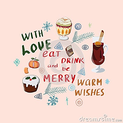 Festive season hand lettering Stock Photo