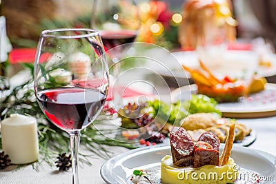 Festive served table Stock Photo