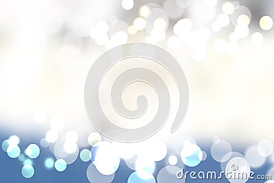 Festive silver blue bright abstract Bokeh with colorful circles Stock Photo