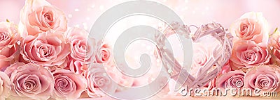 Flower composition with roses Stock Photo