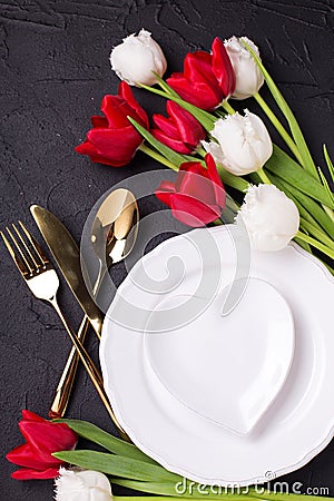 Festive table setting. Stock Photo