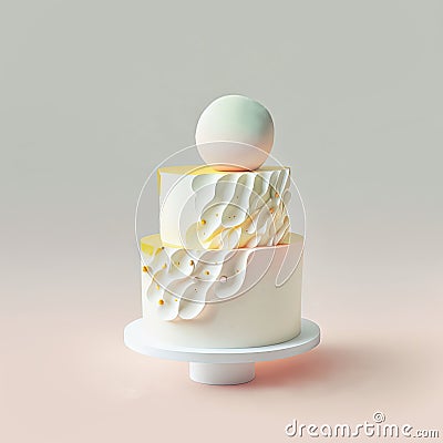Festive two tier wedding cake. Creative dessert concept Stock Photo