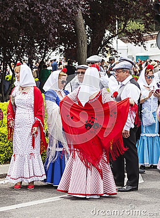 Festivity of `San Isidro`, patron of Madrid, May 15, 2017, Madrid, Spain Editorial Stock Photo