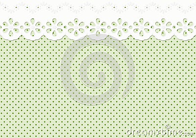 Festoon or ornament on spotted pattern - endless Vector Illustration