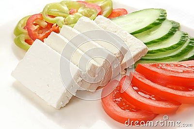 Feta cheese dish Stock Photo
