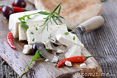 Feta cheese Stock Photo