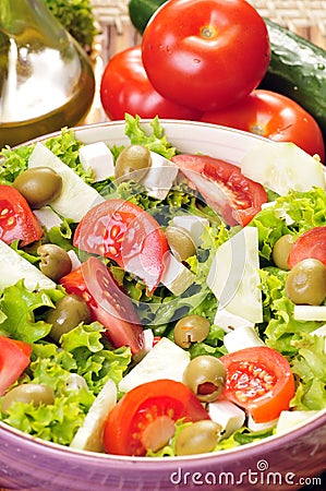 Feta-cheese salad Stock Photo