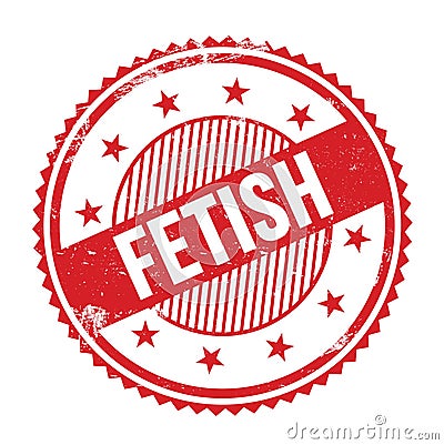 FETISH text written on red grungy round stamp Stock Photo
