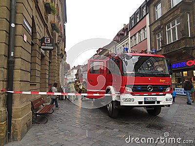 Feuerwehrmann of the city of Bamberg Editorial Stock Photo