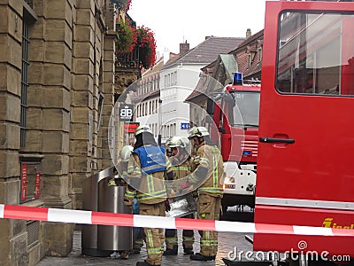 Feuerwehrmann of the city of Bamberg Editorial Stock Photo